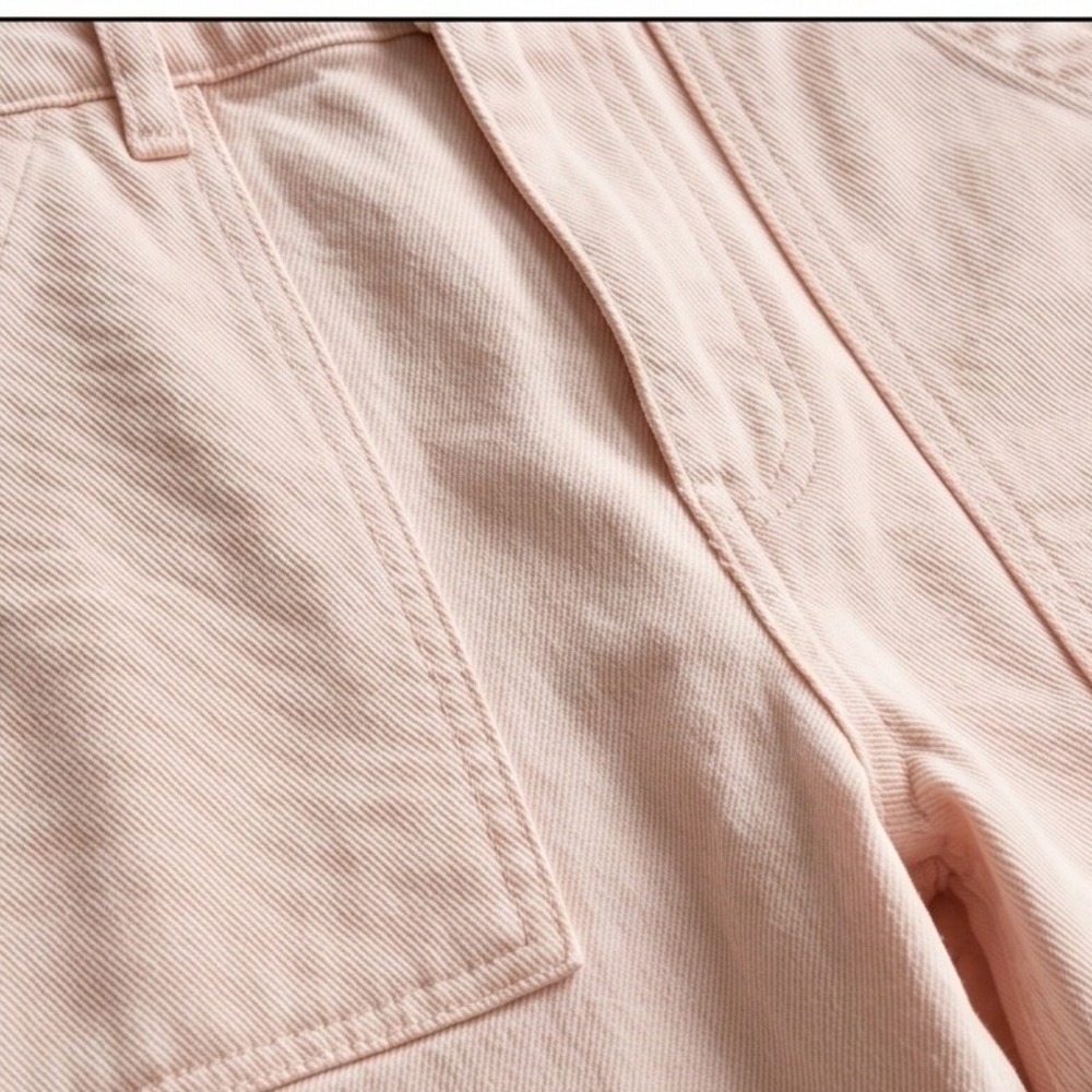 American Eagle 6 Super High-Rise Baggy Wide Leg Jeans Pale Pink 28W NWT - Picture 15 of 16